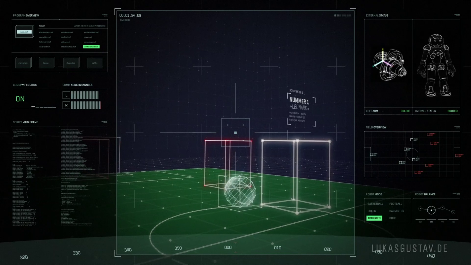 Lukas von Bülow Science Cliption Robocup User Interface Animation